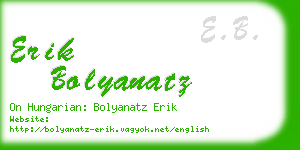 erik bolyanatz business card